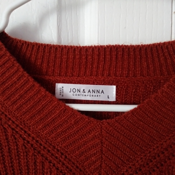 Brown V Neck Sweater Size Lg - Picture 5 of 7